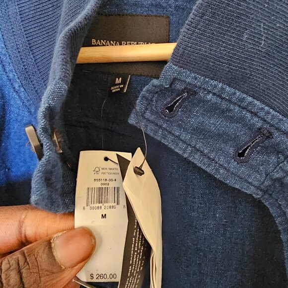 Denim Blue Bomber Banana Republic Jacket (M) - Picture 3 of 3